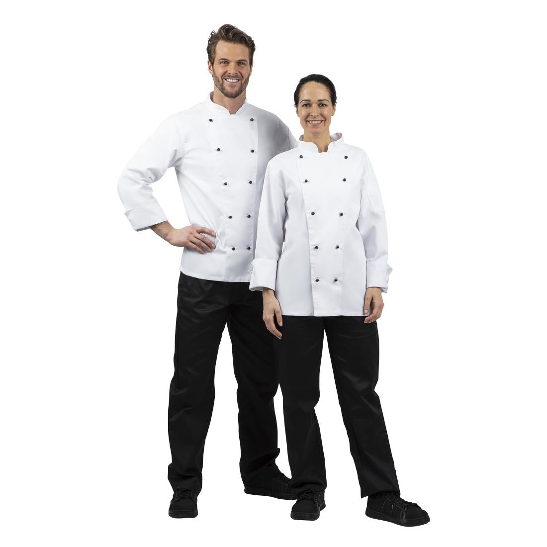 Whites Chicago unisex koksbuis lange mouw wit L