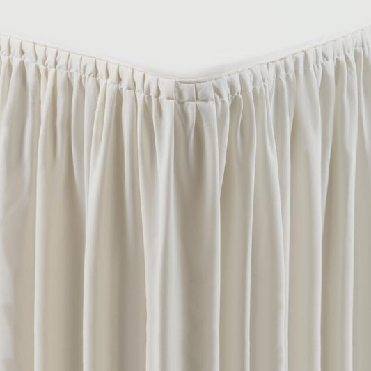 Tafelkleed met rok crème - plissé