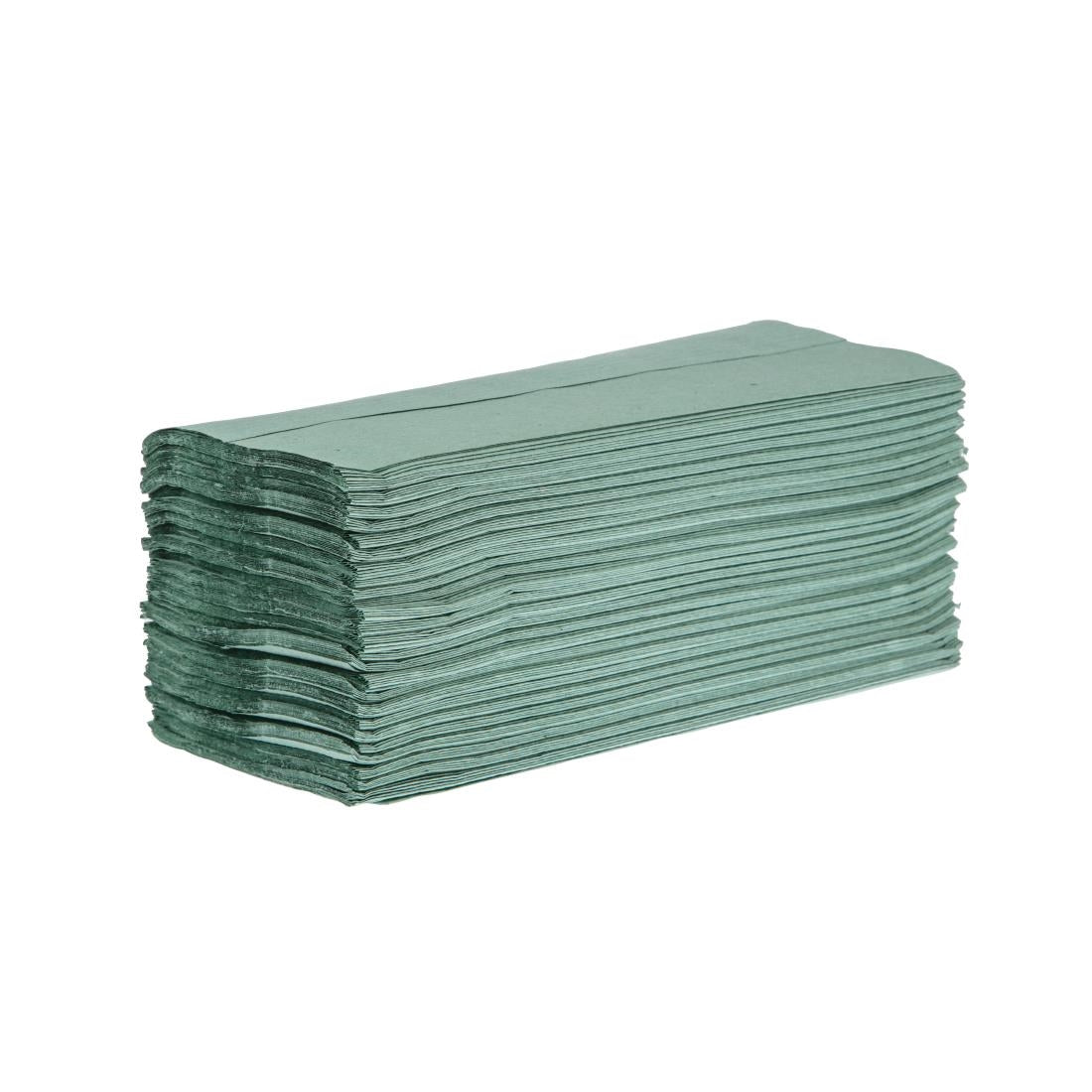 Jantex Z-gevouwen handdoeken 1-laags 250 vellen groen (12 stuks)