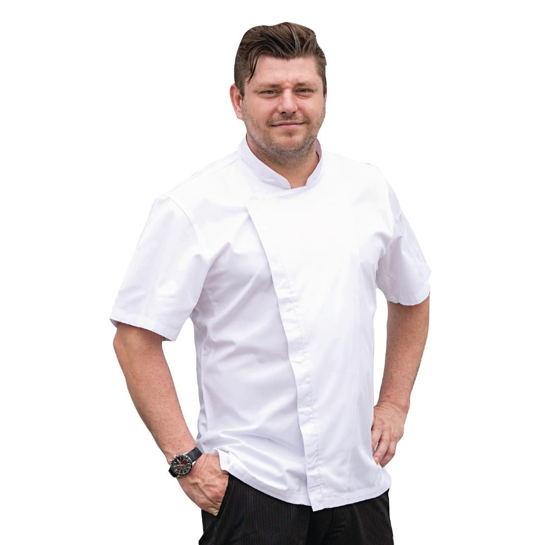 Chef Works Cannes Koksbuis Met Korte Mouwen, Maat Xxl