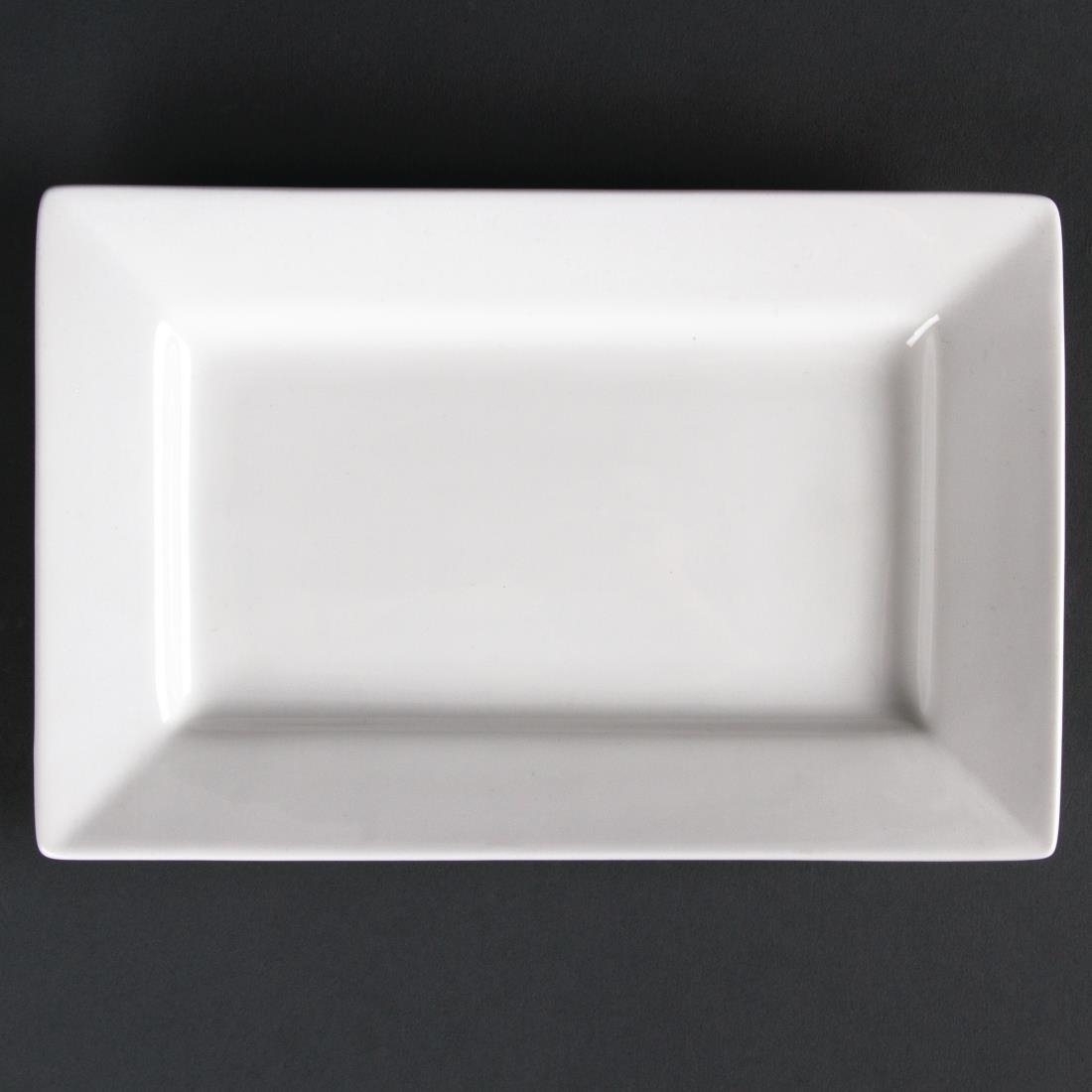 Olympia Lumina rechthoekige schalen met brede rand 20x13cm (6 stuks)