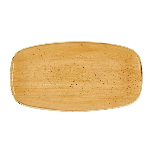 Churchill Stonecast Tangerine Chefs' Oblong No. 4 Mokken (Pak Van 6)