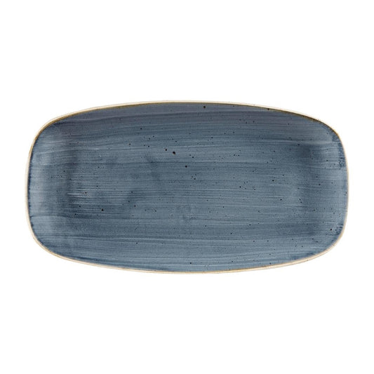 Churchill Stonecast Blueberry Chefs Ovaal Bord 35.2 x 18.7cm (pak van 6)