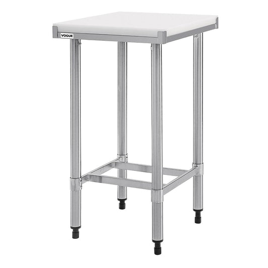Vogue RVS snijtafel met HDPE snijplank 50cm