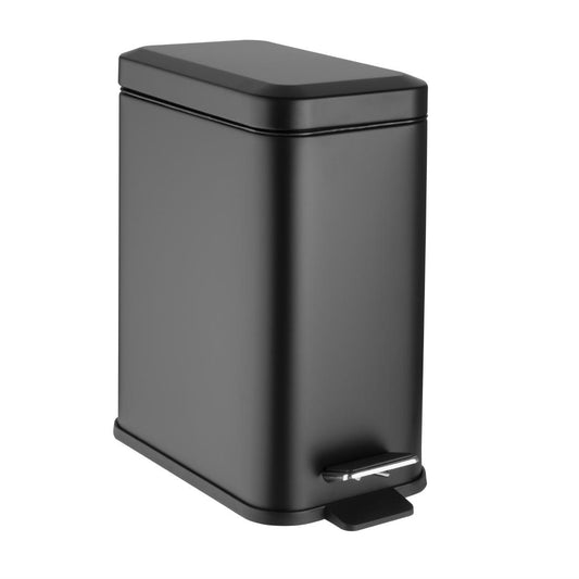 Jantex Slanke Washroom Prullenbak Zwart 5Ltr