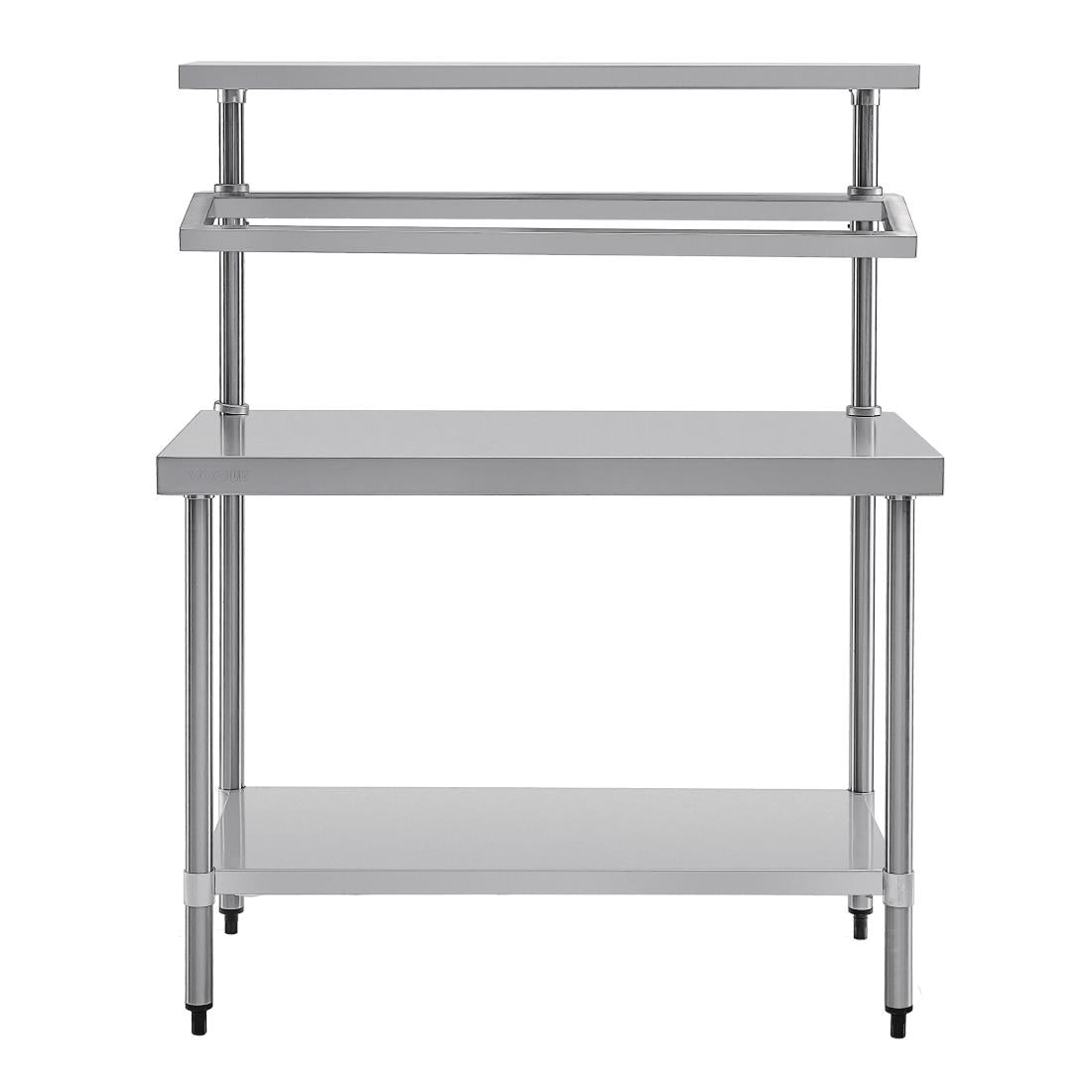 Vogue RVS werktafel met wandplanken