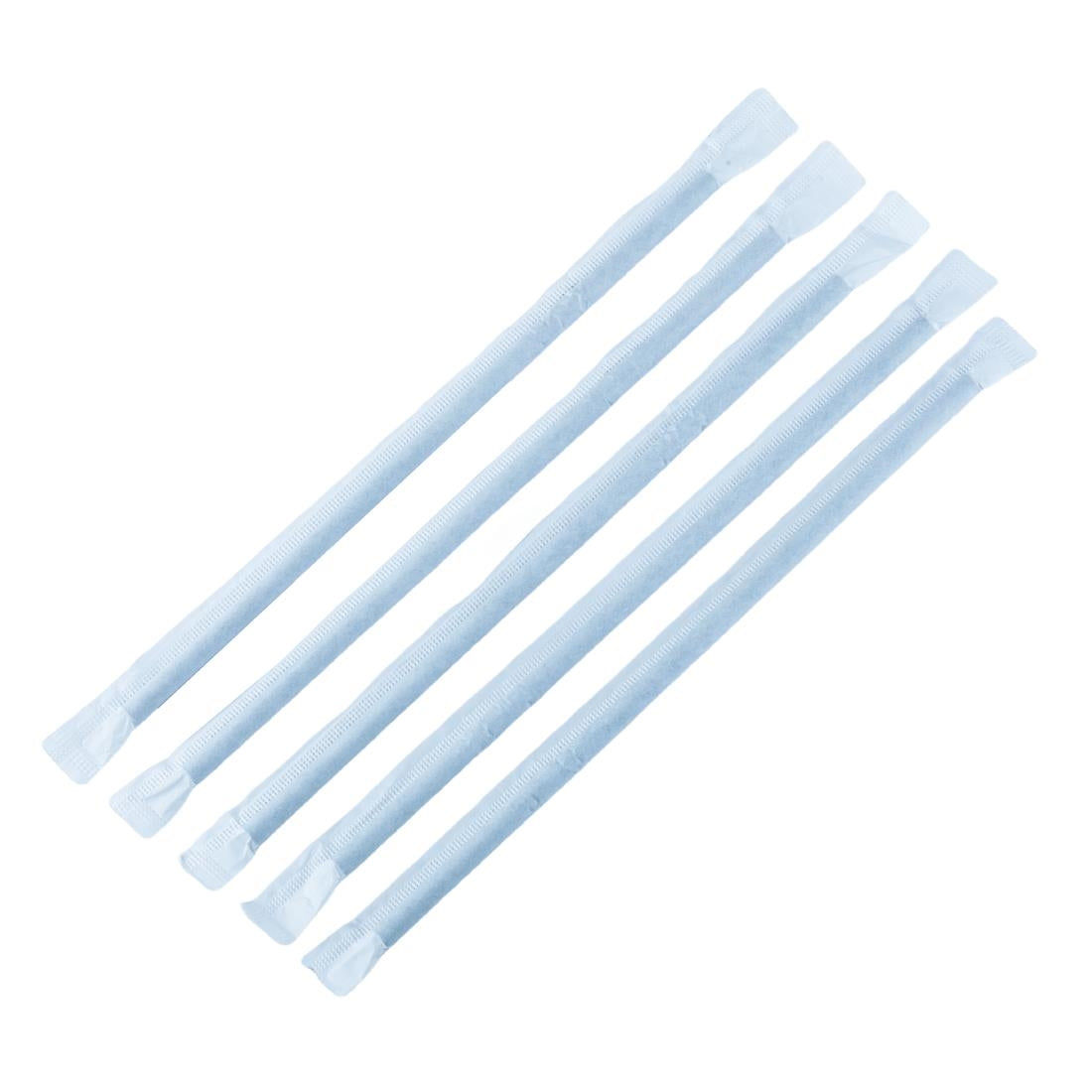 Fiesta Compostable composteerbare papieren buigrietjes 210mm zwart  Individueel verpakt (250 stuks)