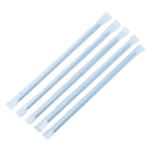 Fiesta Compostable composteerbare papieren buigrietjes 210mm zwart  Individueel verpakt (250 stuks)