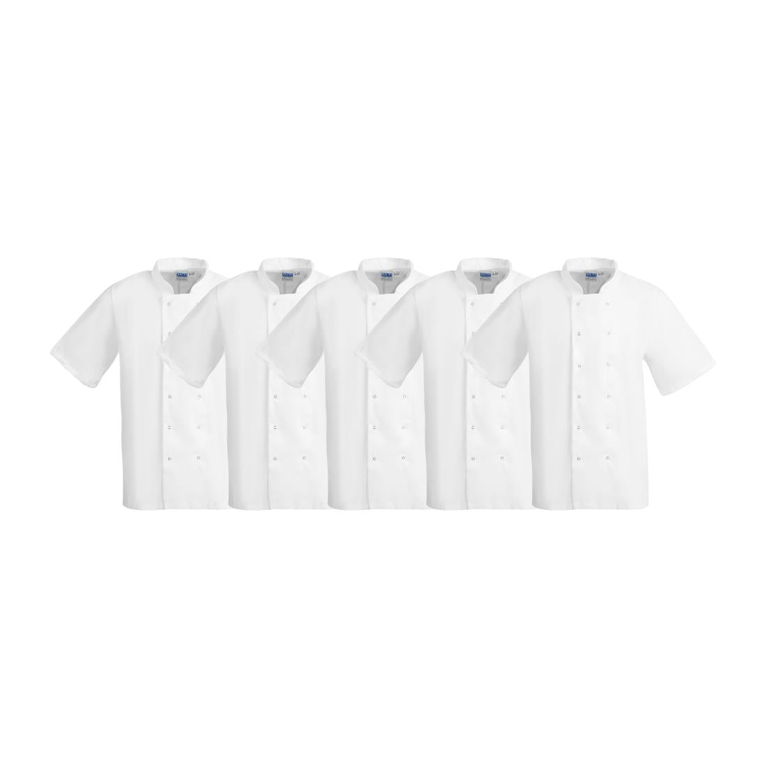 Whites Boston Unisex Koksbuis Wit S (5 stuks)