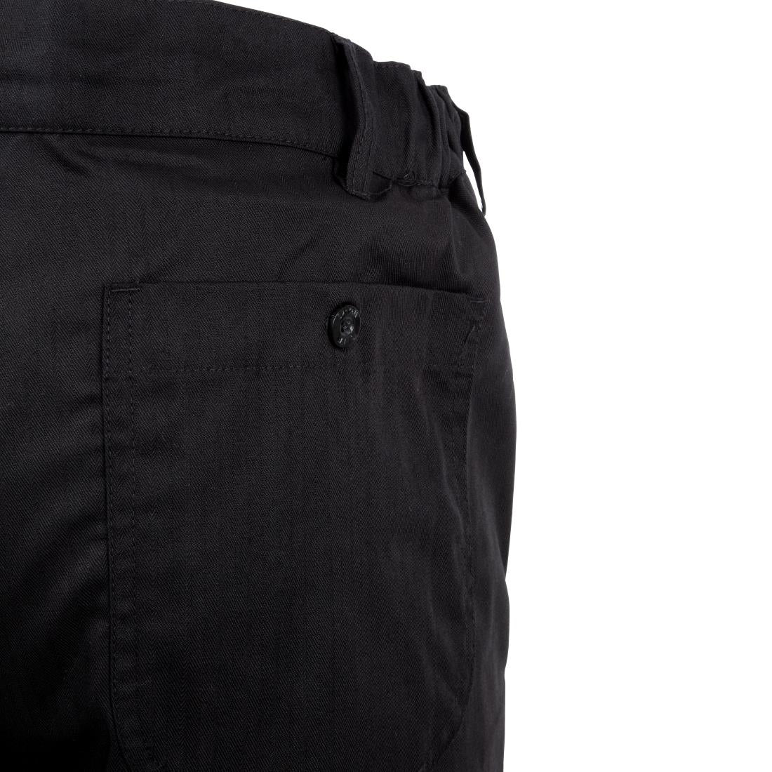 Chef Works Executive unisex koksbroek visgraat zwart L