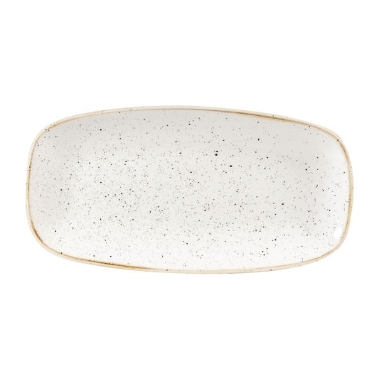 Churchill Stonecast Barley White Chefs Ovaal Bord 29.8 x 15.2cm (pak van 12)