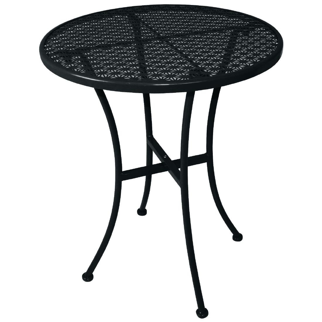 Bolero ronde stalen bistrotafel zwart 60cm (15 stuks)