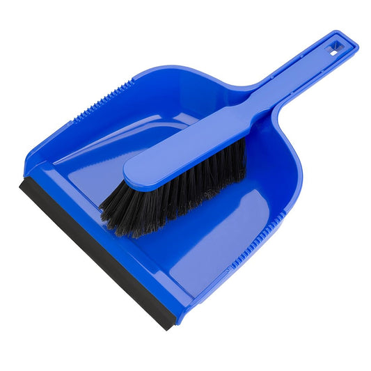 Jantex Vuilnisblik & Borstel Set - Blauw