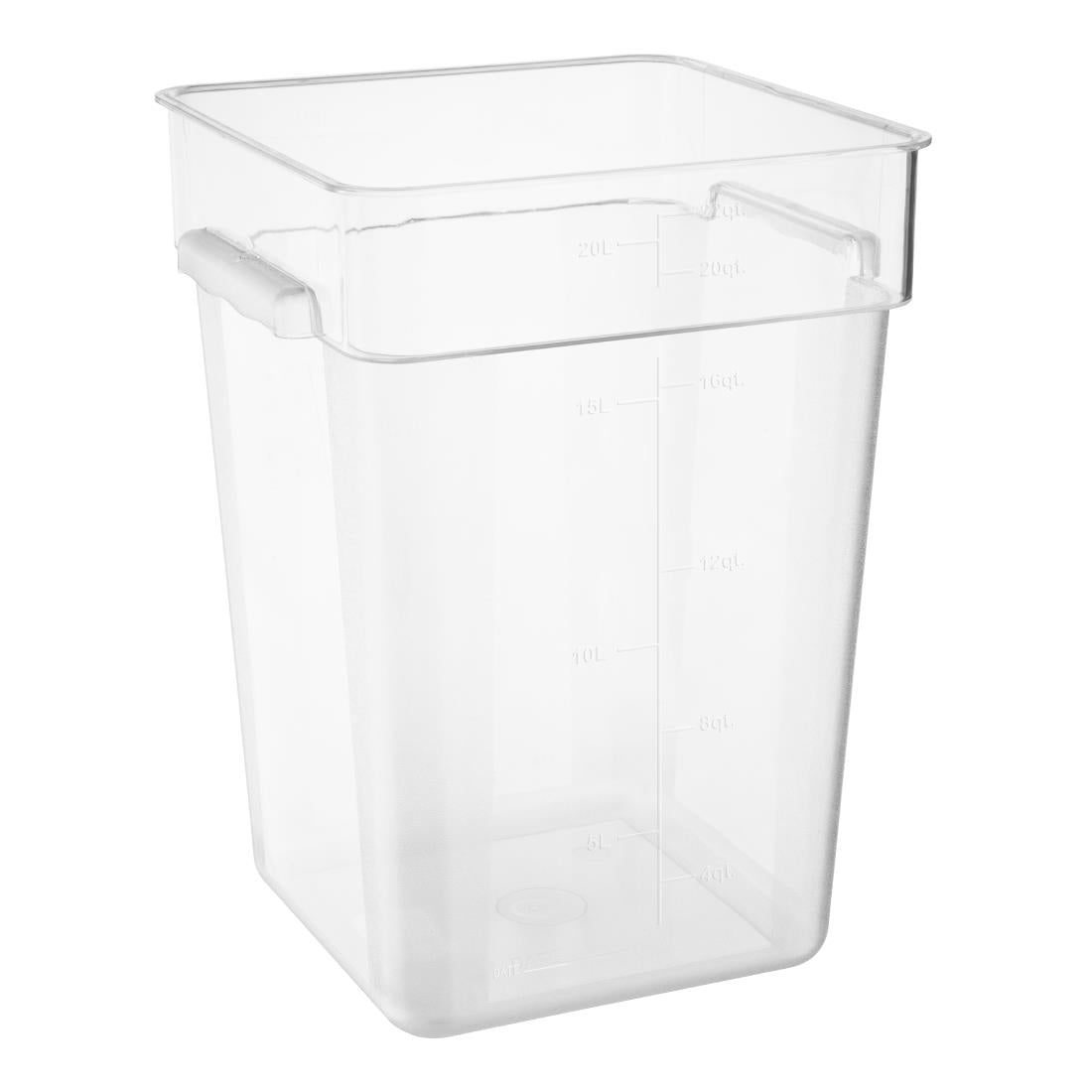 Hygiplas polycarbonaat vierkante opbergbak 20Ltr