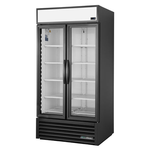 True Koeling Met 2 Glazen Deuren 991L Staand Zwart Gdm-35-Hc-Tsl01