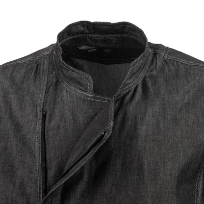 Chef Works Urban Delancey denim koksbuis korte mouw grijs S