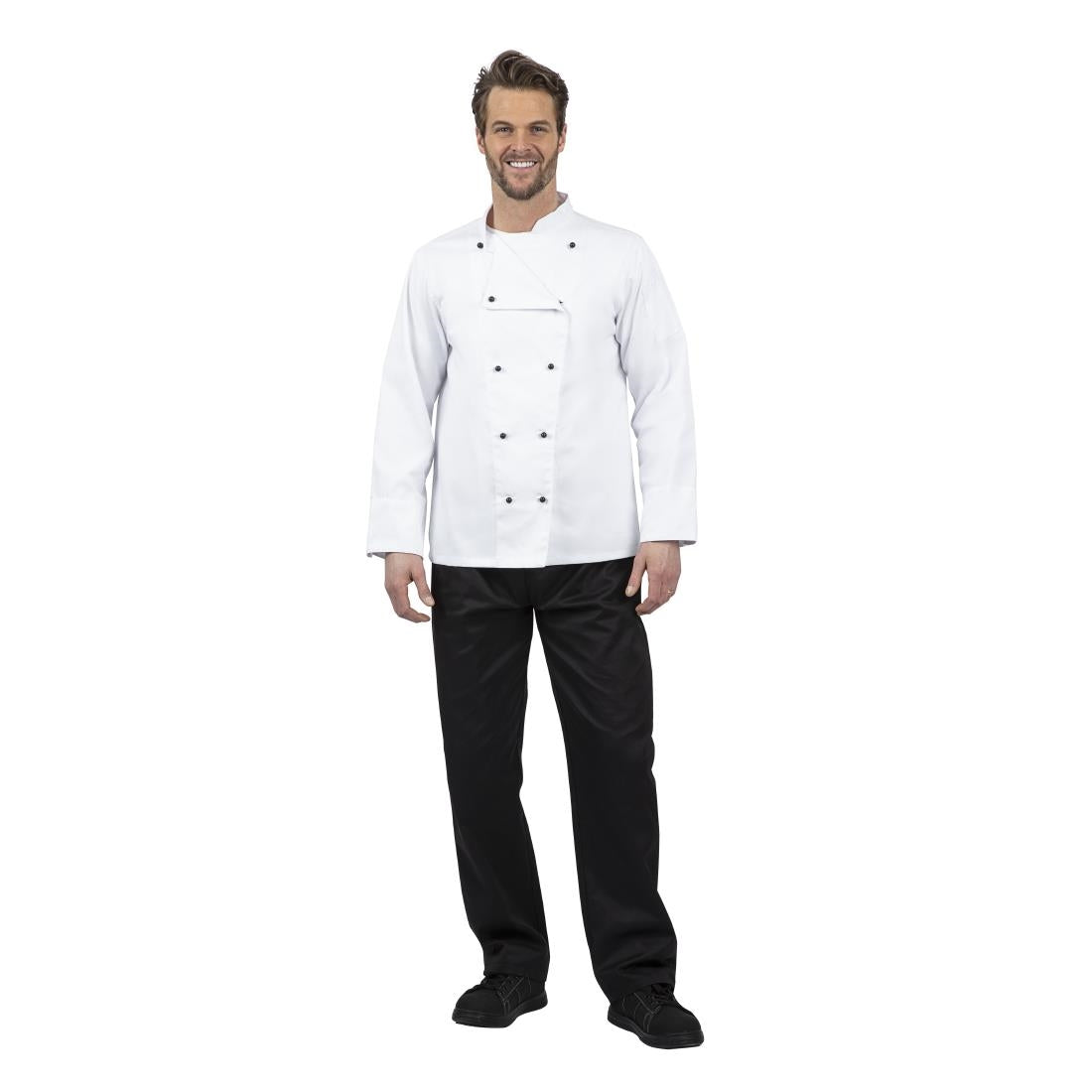 Whites Chicago unisex koksbuis lange mouw wit L