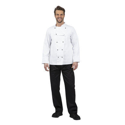 Whites Chicago unisex koksbuis lange mouw wit L