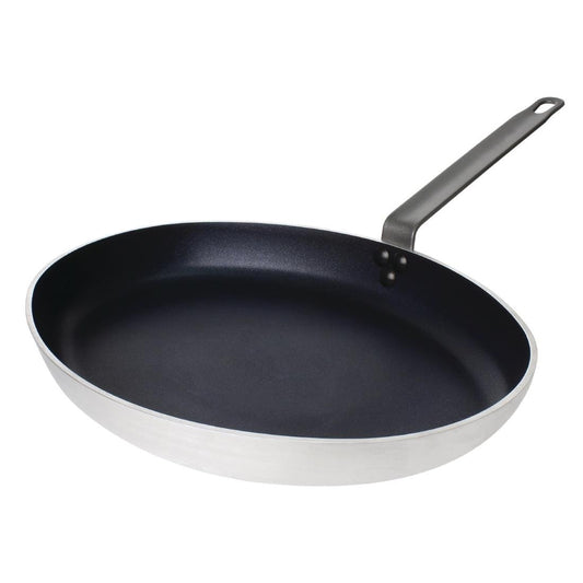 Vogue aluminium antiaanbak teflon platinum plus ovale koekenpan 36cm