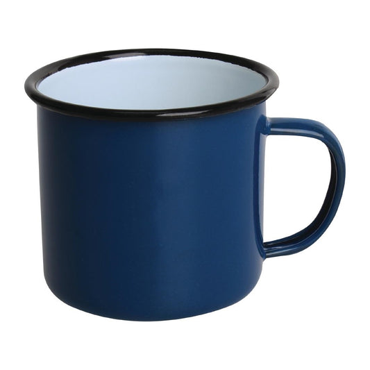 Olympia Emaille mok blauw 35cl (6 stuks)