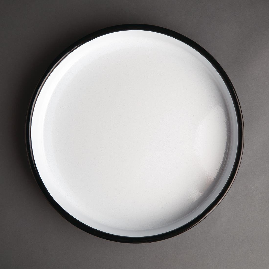 Olympia geëmailleerd stalen dienblad rond 32cm