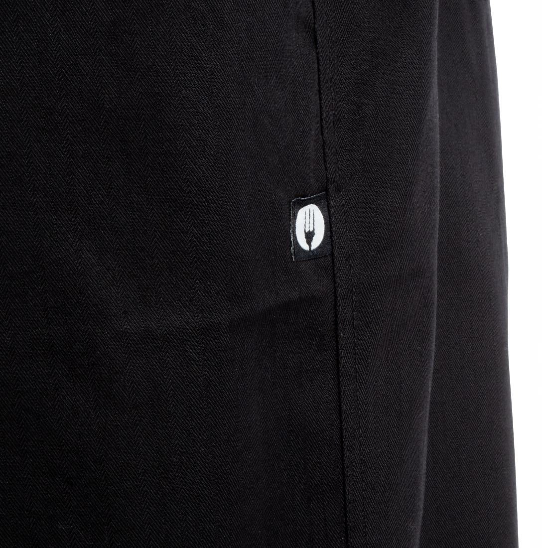 Chef Works Executive unisex koksbroek visgraat zwart L