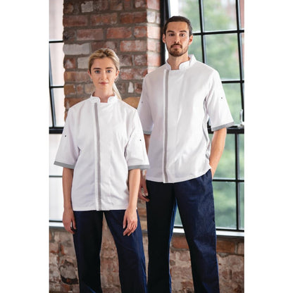 Southside unisex koksbuis korte mouw wit M