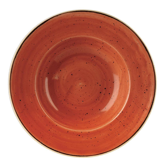 Churchill Stonecast Spiced Orange Kom Met Brede Rand Large 27.69cm (pak van 12)