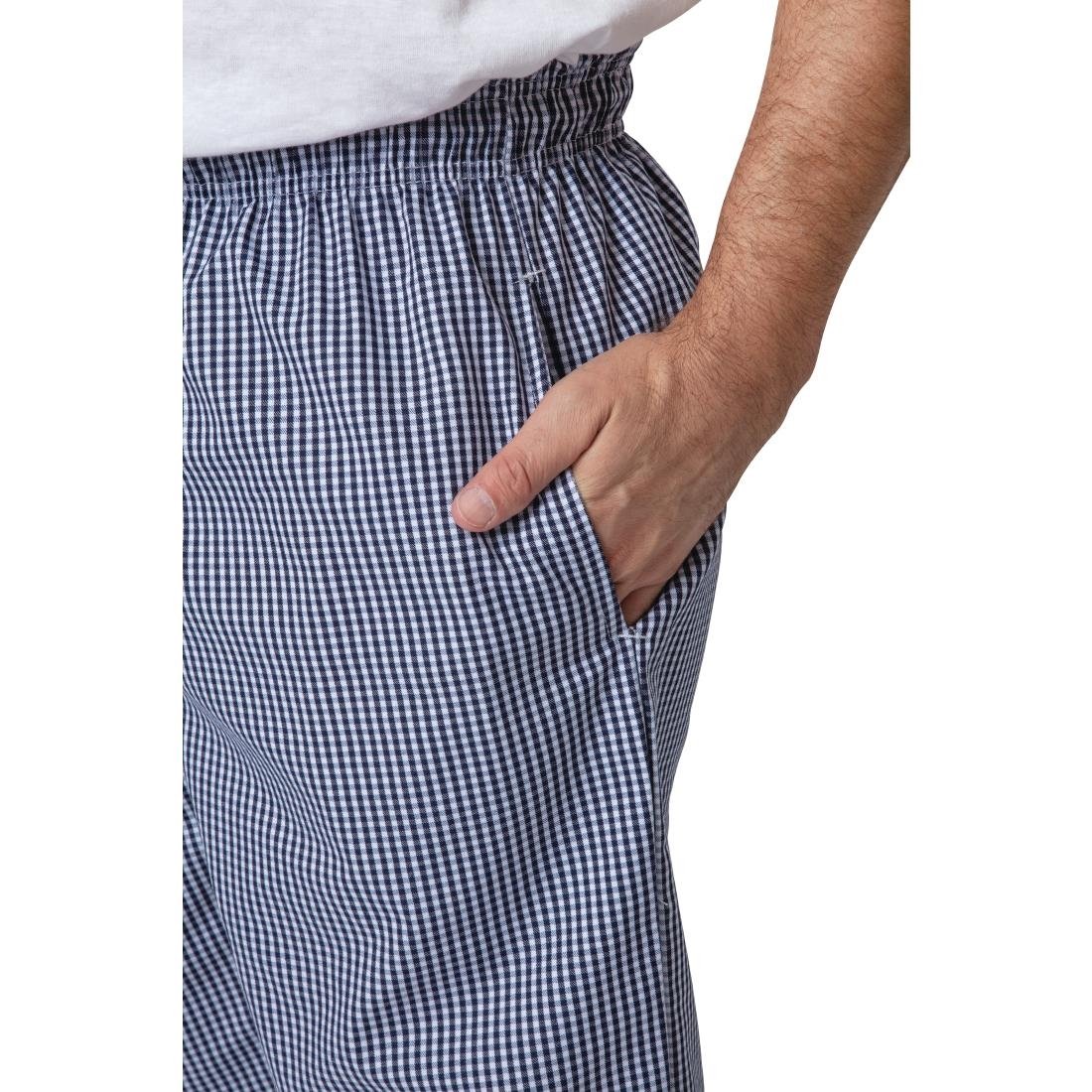 Whites Vegas unisex koksbroek blauw-wit geruit L