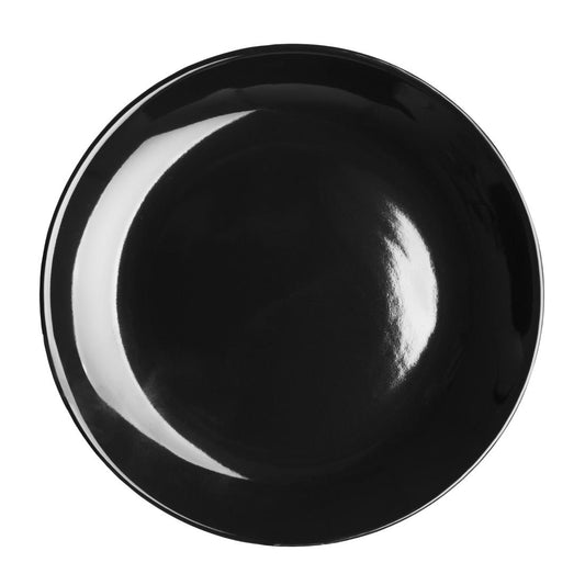 Olympia cafe coupe bord zwart - 200 mm 8" (pak van 12)