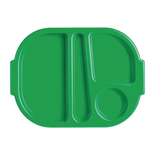 Olympia Kristallon dienbladen met vakken 37,5x27,8cm groen (10 stuks)