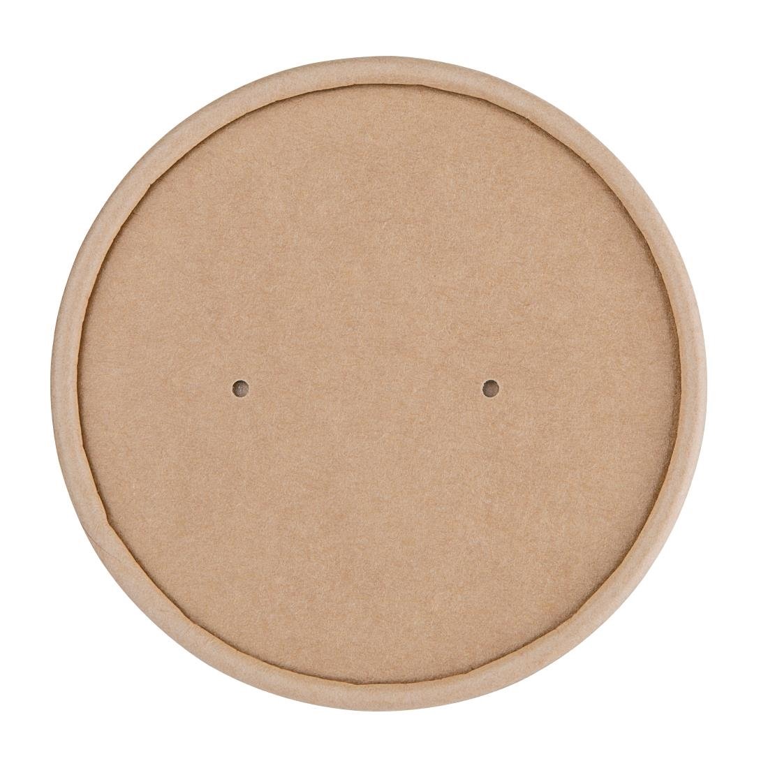Fiesta Compostable papieren deksel voor 98(Ø)mm soepbekers (500 stuks)