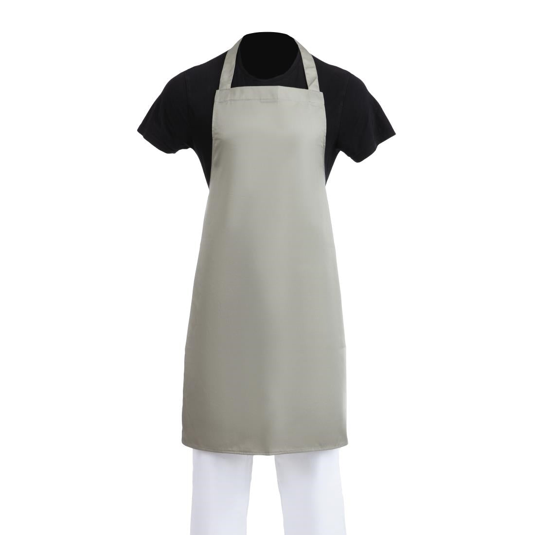 Whites halterschort polyester-katoen olijfgroen